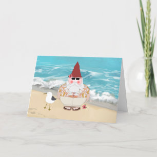 Strand Gnome Gevouwen Wenskaart Bedankkaart