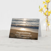 Strand Goddochter Trouwdag Gefeliciteerd Kaart (Gele Bloem)