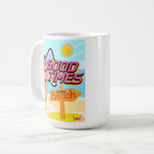 Strand Goede tijd op het strand Koffiemok (Voorkant links)