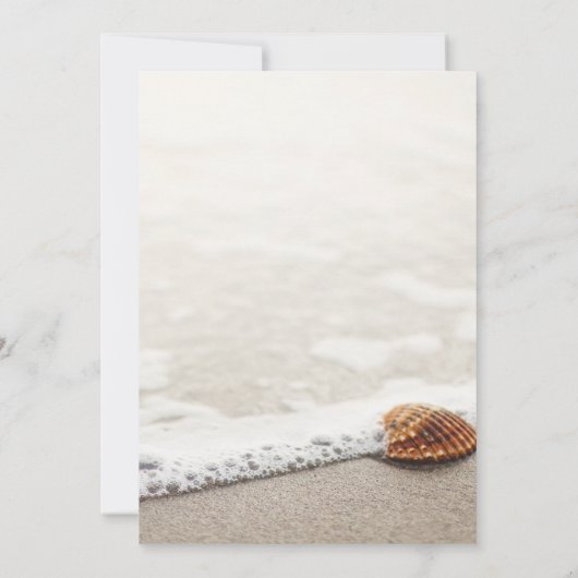 Strand golven bruiloft kaart (Achterkant)