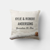 Strand golven bruiloft kussen (Voorkant)