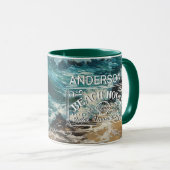 Strand Golven en Zand thema Schilderen Mok (Voorkant rechts)