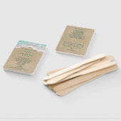 Strand golven en zeesterren bruiloft programma Fan Handwaaier (Niet-gemonteerd)