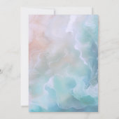 strand golven kust bruiloft kaart (Achterkant)