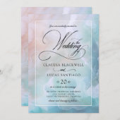 strand golven kust bruiloft kaart (Voorkant / Achterkant)