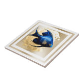 Strand gouden engel visrif tropisch eiland marine tegeltje (Zijkant)