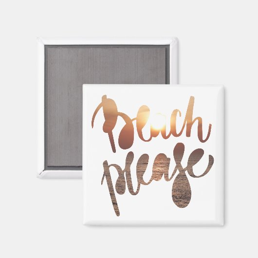 STRAND GRAAG | Leuke Typografie & Quote Magnet (Voorkant / Achterkant)