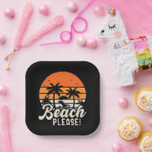 Strand Graag Papieren Bordje (Feest)