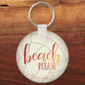 strand graag persoonlijke volleybal meisjes sleutelhanger (Voorkant)