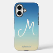 Strand Gradiënt Monogram Case-Mate iPhone Case (Achterkant)
