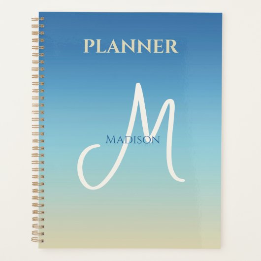 Strand Gradiënt Monogram Planner (Voorkant)