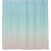 Strand Gradiënt | Turquoise Modern Minimalistisch Douchegordijn (Voorkant)