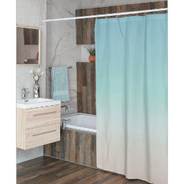 Strand Gradiënt | Turquoise Modern Minimalistisch Douchegordijn