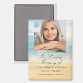 Strand graf liefdevolle herinnering foto magneet (Voorkant / Achterkant)
