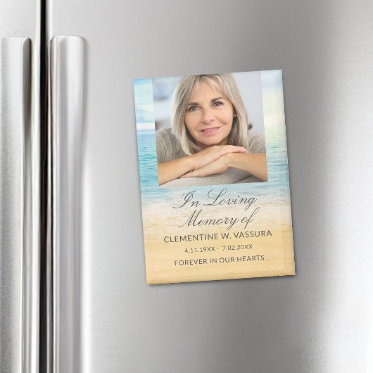 Strand graf liefdevolle herinnering foto magneet