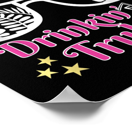 Strand Grappig Zomer Krijgen Onhandelbaar Drinken Poster (Hoek)