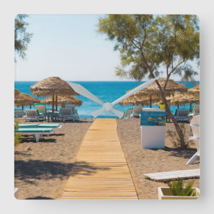 strand griekenland vierkante klok