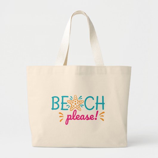Strand Grote Tote Bag (Voorkant)