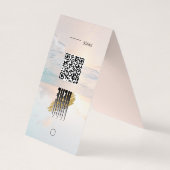 Strand Hangende Vertoningsprijs Label met QR en Lo Visitekaartje (Achterkant)