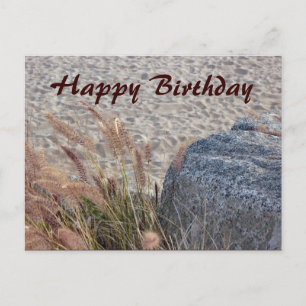 strand Happy Birthday Briefkaart