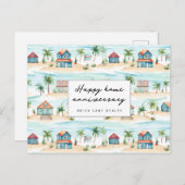 Strand Happy Home Jubileum Makelaardij Briefkaart (Voorkant / Achterkant)