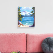Strand Harbor Beach Lake Tahoe Schilderij Canvas Afdruk (Insitu (Woonkamer))