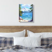 Strand Harbor Beach Lake Tahoe Schilderij Canvas Afdruk (Insitu (Slaapkamer))