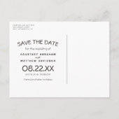 Strand Hart Foto Save the Date Aankondigingskaart (Achterkant)