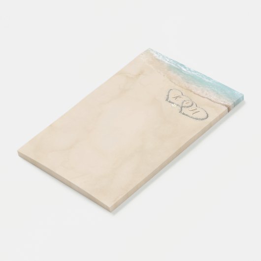  strand hart koppels Initialen Post-it® Notes (Schuin)