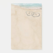  strand hart koppels Initialen Post-it® Notes (Voorkant)