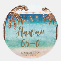 strand Hawaii 65 0 65 jaar sticker
