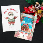 Strand Hawaii Mele Kalikimaka Kerstfoto Feestdagenkaart<br><div class="desc">Leuke Hawaii Beach Christmas Photo Holiday Kaart,  met "Mele Kalikimaka" tekst</div>