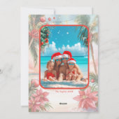 Strand Hawaii Mele Kalikimaka Kerstfoto Feestdagenkaart (Achterkant)