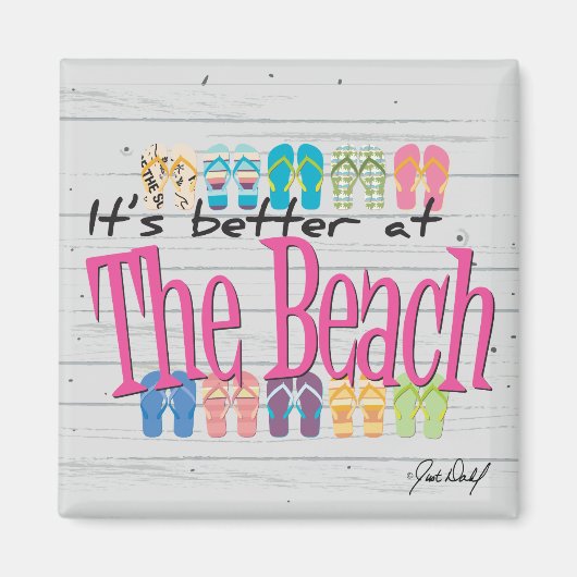 Strand - Het is beter op het strand Magneet (Voorkant)