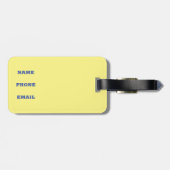 "STRAND, HIER KOM IK!" /Beach Scene Bagagelabel (Achterkant horizontaal)