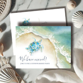 Strand Huis Verwarmingsfeest Uitnodigingen Zee Sch