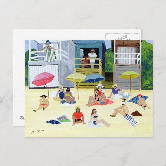 Strand Huts Briefkaart (Voorkant / Achterkant)