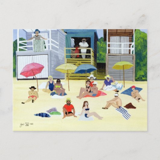 Strand Huts Briefkaart (Voorkant)