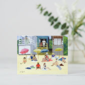 Strand Huts Briefkaart (Staand voorkant)