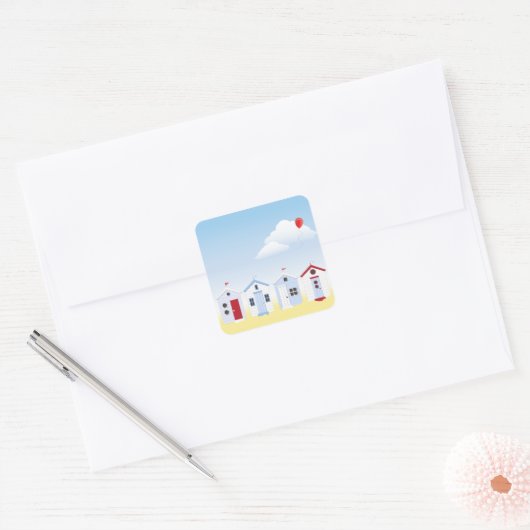 Strand hutten Stickers (Envelop)