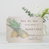 Strand Huwelijk Ananas   Bewaar De Datum Save The Date (Staand voorkant)