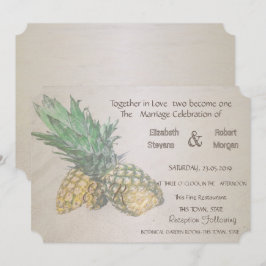 Strand Huwelijk Ananas Uitnodiging