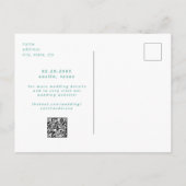 Strand Huwelijk Bewaar de Datum Foto QR Code Briefkaart (Achterkant)