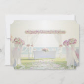 Strand Huwelijk, Bloemen Bewaar de Datum Save The Date (Achterkant)
