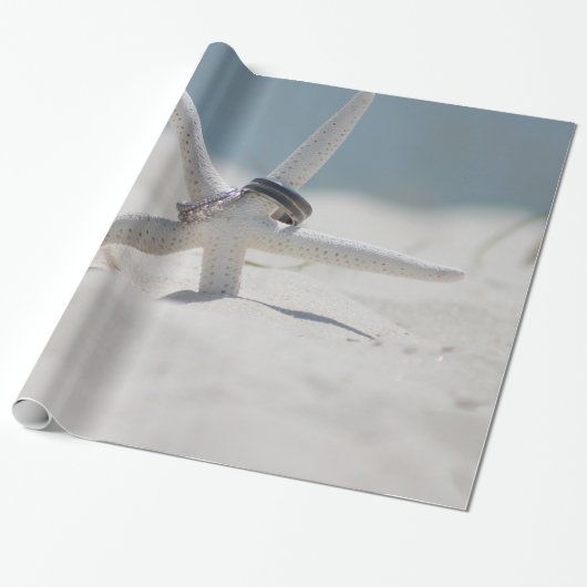 Strand Huwelijk Cadeaupapier (Uitgerold)