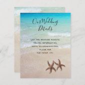Strand Huwelijk Details Starfish Scene Kaart (Voorkant / Achterkant)