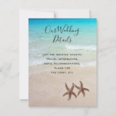 Strand Huwelijk Details Sterrenzee Scene Kaart (Voorkant)