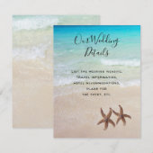 Strand Huwelijk Details Stervis Scene Kaart (Voorkant / Achterkant)