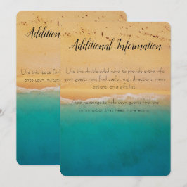 Strand Huwelijk Extra Info Kaart