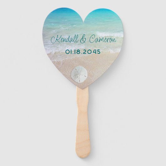 Strand Huwelijk Gezegde Handwaaier (Achterkant)